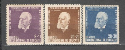 Romania.1942 Ajutor intelectual prizonierilor de razboi-T.Maiorescu ZR.91 foto