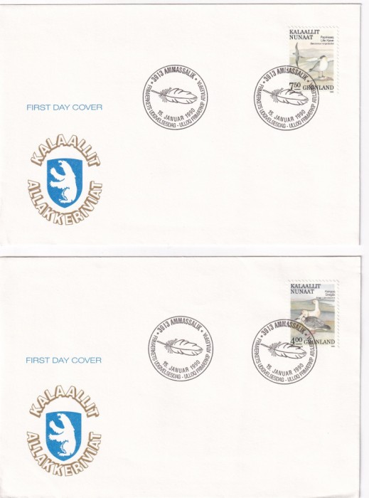 FILATELIE TEMATICA - PLIC GROENLANDA FDC TEMATICA PASARI