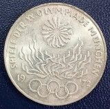 (A1047) MONEDA DIN ARGINT GERMANIA - 10 MARK 1972, LIT. D, OLIMPIADA DE LA MUNCHEN, Europa