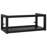 Cumpara ieftin Cadru chiuveta de baie pentru perete, negru, 79x38x31 cm, fier