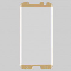 Folie Sticla Securizata 9h Samsung S7 Edge Full Cover Gold Small foto