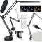 Lampa de birou LED USB cu brat pivotant si 2 optiuni de montare