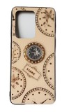 Husa cu pietricele + inel rotativ &#039; Clock &#039; Samsung Galaxy S20 Ultra , Roz, Alt model telefon Samsung, Alt material