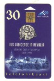 bnk card Cartele telefonice - Estonia - 750 years of Lubeck Law in Tallinn - Col:ET0085Ad