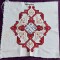Mileu popular cusut de mana, cusatura vintage traditionala 44 x 43 cm