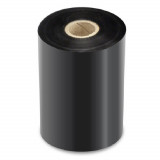 Ribon cu Ceara (WAX) Negru, 110mm x 450m, INK OUT - Ideale pentru Etichete Semilucioase