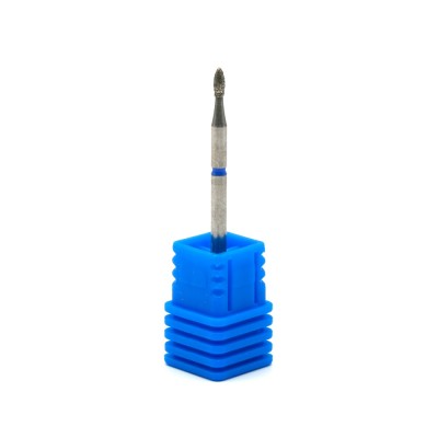 Duză de diamant pentru cuticulă, flacără, br&amp;acirc;u albastru 257 / 015B foto