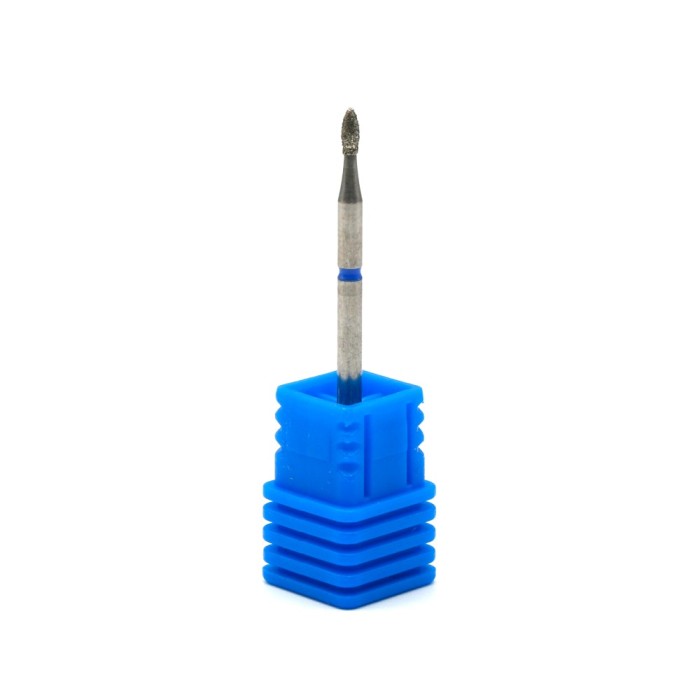 Duză de diamant pentru cuticulă, flacără, br&acirc;u albastru 257 / 015B