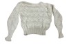 Bluza fetita tricotata , culoarea alb , marimea 5-6 ani