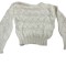 Bluza fetita tricotata , culoarea alb , marimea 5-6 ani