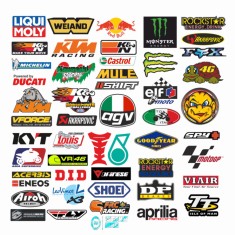 Set 50 Stickere Auto , zBrands, , Logo-uri Auto Moto pentru Personalizare Creativa