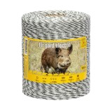 Fir gard electric 1000 m, 130 kg rezistenta rupere, 0.4 &Omega;/m, plastic, metal galvanizat, UV rezistent, vizibilitate buna