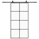 Cumpara ieftin Usa glisanta cu set de feronerie neagra 102,5x205 cm Sticla ESG