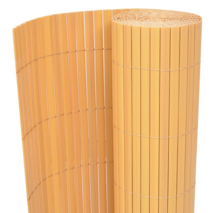 vidaXL Gard de grădină cu două fețe, galben, 90 x 300 cm, PVC