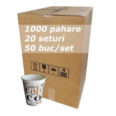 Bax pahare carton Coffee Coffee 8 oz, 240 ml, 1000 buc