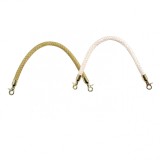 Set de 2 curele pentru genti TMRBBesty, piele, alb/galben/auriu, 30 cm