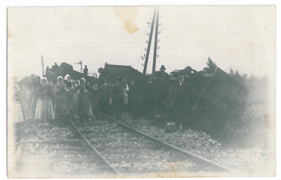 4732 - CAMPULUNG TISA, Maramures, railroad catastrophe old PC real PHOTO unused foto