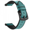 Curea hibrid piele-silicon, compatibila cu Honor Magic Watch 2 46mm, Telescoape QR, 22mm, Spring Green