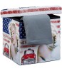 Taburet Pliabil cu Depozitare 40L, 38x38x38cm, Multifunctional, Capacitate 300kg, Multicolor