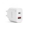 Adaptor de retea - QC3.0 USB + USB Type C PD 20W cu incarcare rapida alb Delight 55047WH
