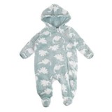 Salopetă Fleece Verde Menta cu Dinozauri pentru Bebeluși, CMCLASS