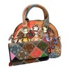 Set Cadou Dama Geanta + Portofel , Florescence Retro Collection, Made in Italy, Piele Naturala