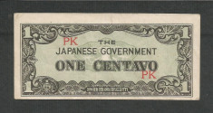 FILIPINE 1 CENTAVO 1942 [1] P- 102 a , Ocupatie Japoneza , XF foto