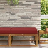 vidaXL Perna pentru canapea de exterior bordo 80 x 80 x 8 cm Poliester 900821