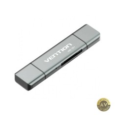 Cititor Card USB / USB-C / microUSB Vention SD - microSD Gri CCJH0