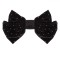 Clamă păr, Crăciun, Fundiță Catifelată, Strass, 16 cm, Negru