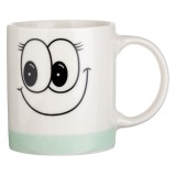 Cană Ceramică, Model Față Z&acirc;mbitoare, Multicolor, Capacitate 0,315 L, Oem