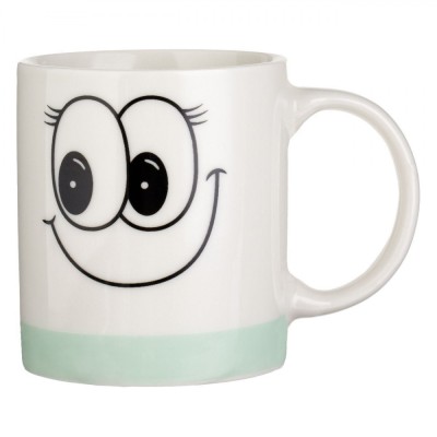 Cană Ceramică, Model Față Z&amp;acirc;mbitoare, Multicolor, Capacitate 0,315 L foto