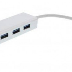 Adaptor USB 3.0 - Gigabit Ethernet si 3x USB 3.0 Well