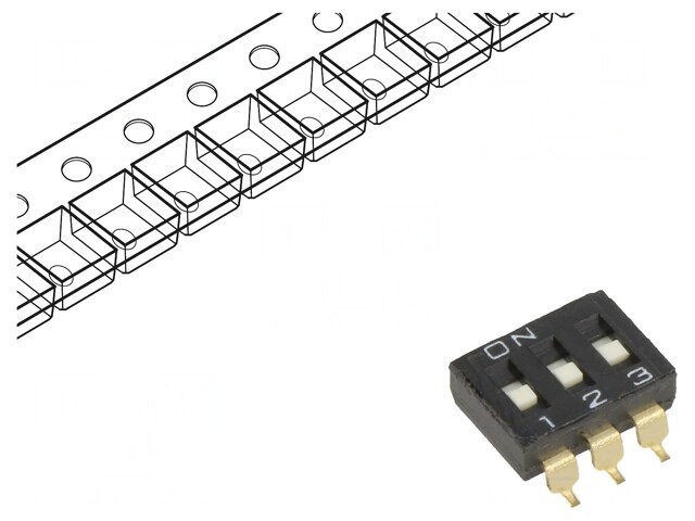Comutator DIP-SWITCH 3 Secțiuni ON-OFF 24VDC