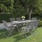 Gossi set mobilier de gradina, 7 piese, gri, lemn masiv de acacia