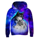Tricou cu glugă 3D imprimate unisex oversize pulover &ndash; 3XL 14-16 ani