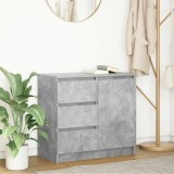 VidaXL Bufetă cu sertar Gri beton 71x35x65 cm Lemn prelucrat