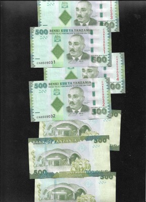 Tanzania 500 shillings 2010 aunc unc pret pe bucata foto