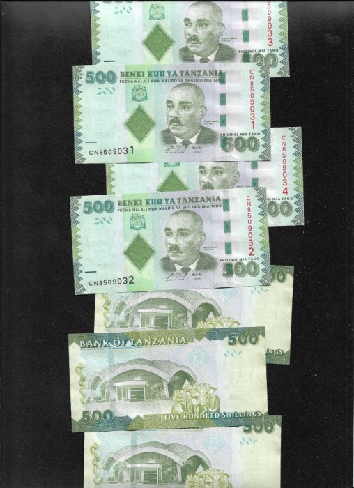 Tanzania 500 shillings 2010 aunc unc pret pe bucata