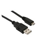 CABLU USB-2.0-TATA/MICRO-USB-TATA 1,0M, NEGRU COM