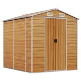 Cumpara ieftin Sopron de gradina, maro deschis, 191x215x198 cm, otel galvanizat