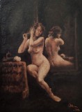 Vand pictura ,Oglindire ,ulei panza