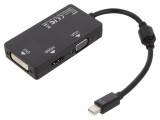Adaptor DisplayPort 1.1a High Speed, 0,16m, negru