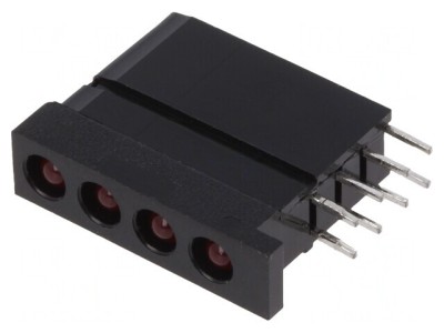 LED Roșu 3.3mm 4 Diode 20mA 60&amp;deg; foto