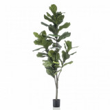 Emerald Ficus artificial Lyrata 160 cm GartenMobel Dekor, vidaXL