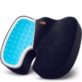 Perna Ortopedica pentru Sezut Linomag&reg;, cu Spumă cu Memorie și Gel Răcoritor, pentru scaun de birou sau masina, Suport pentru coccis, Impotriva Hemoro