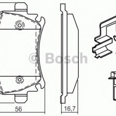 Set placute frana,frana disc VW SCIROCCO (137, 138) (2008 - 2016) BOSCH 0 986 494 595