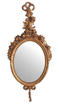 Oglinda aurie cu decoratiuni deosebite cu flori CAT975 foto