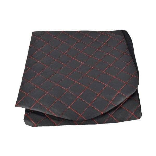 Huse ALM textil - piele romburi Dacia Logan 2013-2020 bancheta fractionata negru+rosu