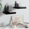 vidaXL Rafturi de perete 2 buc. negru extralucios 23x23,5x3,8 cm, MDF 323761